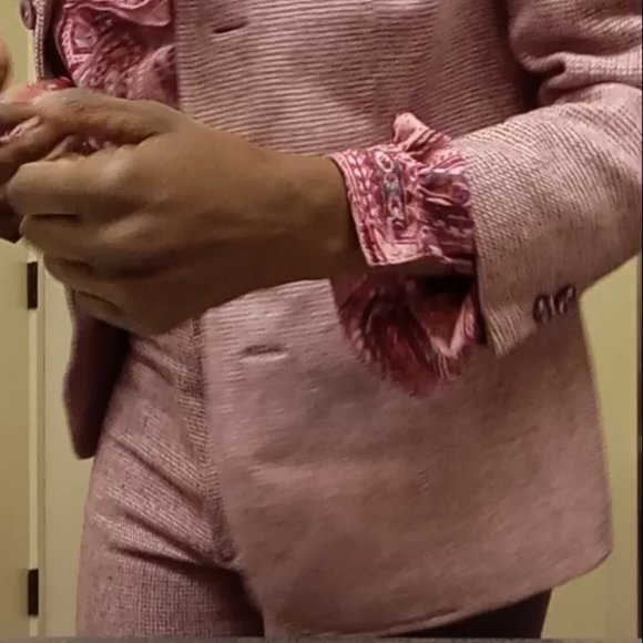 50s/60s Custom made pink wool pantsuit - Picture 6 of 6